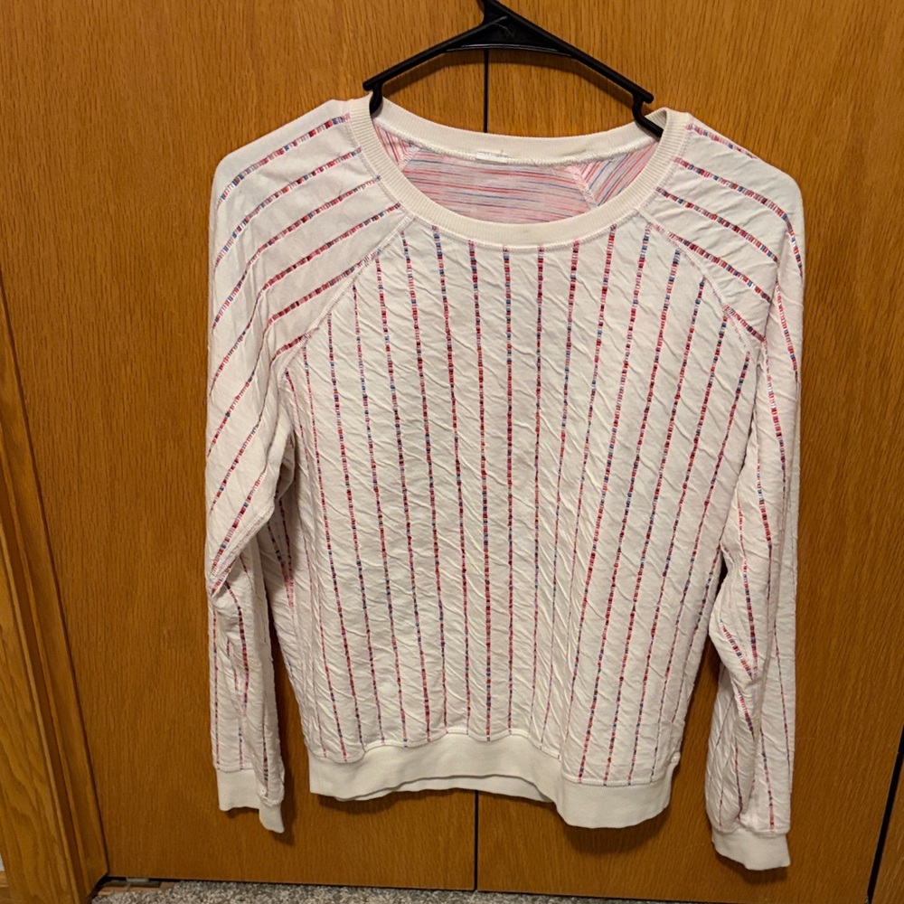 Marine Layer cream and pink Sweatshirt